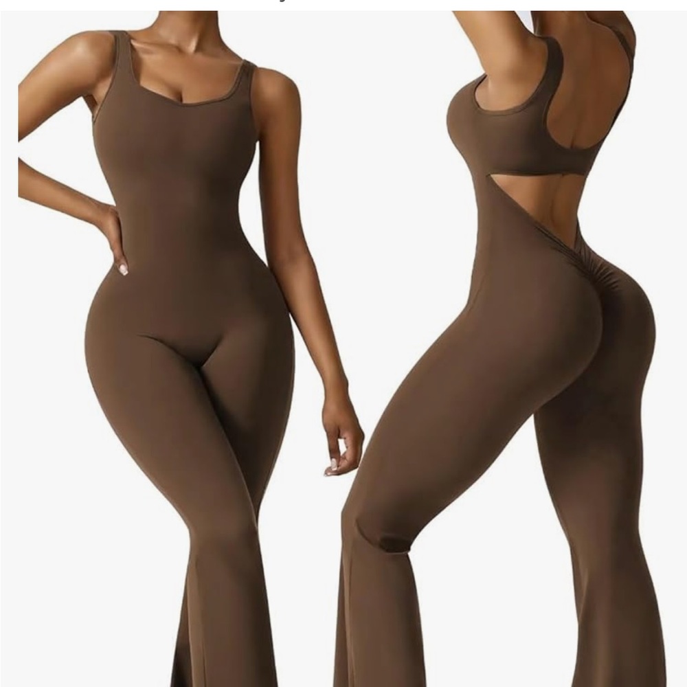 Chic Brown Sleeveless Jumpsuit